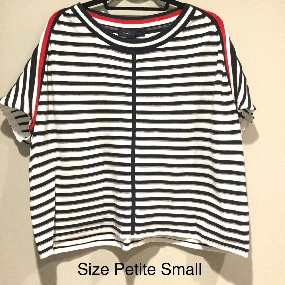 NWT Nautical Striped Cap Sleeve Top Small Petite